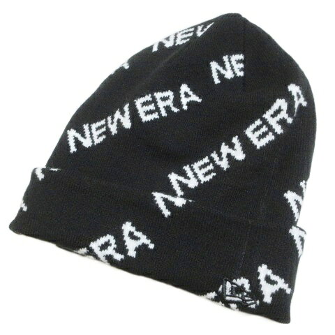Other - 【中古】ニューエラ NEW ERA 美品 ベーシック カフニット 帽子 ニット帽 ロゴ 刺? ゴルフウェア ブラック ホワイト /X メンズ 【ベクトル 古着】 260314
