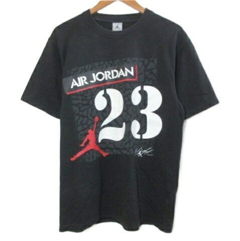 ナイキ NIKE エア ジョーダン AIR JORDAN Tシャツ カットソー 半袖 プリント クルーネック S 黒 ブラック /X メンズ 260320