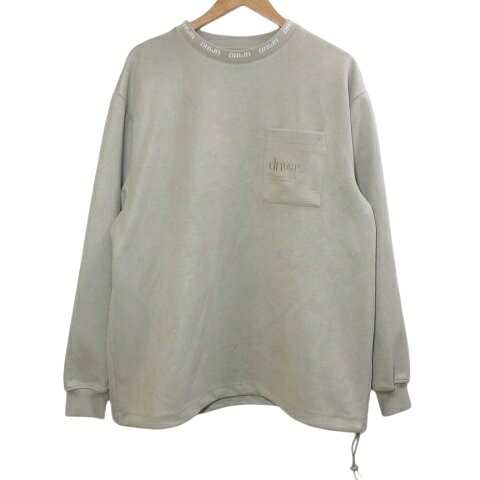 【中古】ザラ ZARA スウェット トレーナー ピーチスキン プルオーバー 刺? 長袖 L ベージュ /X メンズ 【ベクトル 古着】 260410