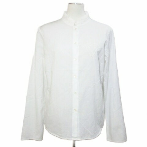 agnes b. ノーカラー コットン サイズ40 ブラウス シャツ ホワイト レディース アニエスベー【中古】5-1126M∞ agnes b. - agnes b. ノーカラー コットン サイズ40 ブラウス シャツ
