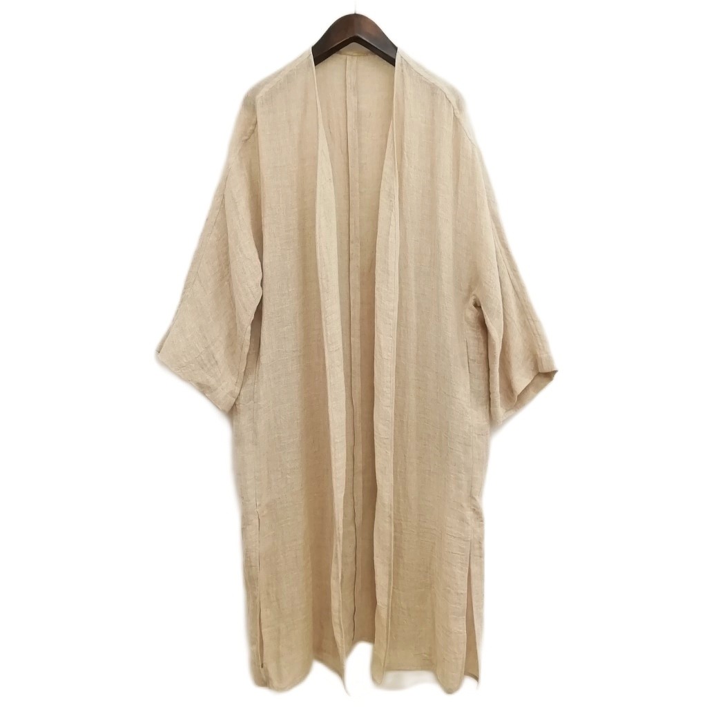 Rakuten - 【中古】ドゥーズィエムクラス DEUXIEME CLASSE 19SS リネン ガーゼ ガウン ロング カーディガン FREE 生成り レディース 【ベクトル 古着】 260420