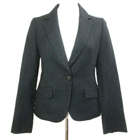 樂天商城 - 【中古】インディヴィ INDIVI 美品 ジャケット シングル ラメ 1B 総裏地 36 S相当 黒 ブラック /X レディース 【ベクトル 古着】 260505