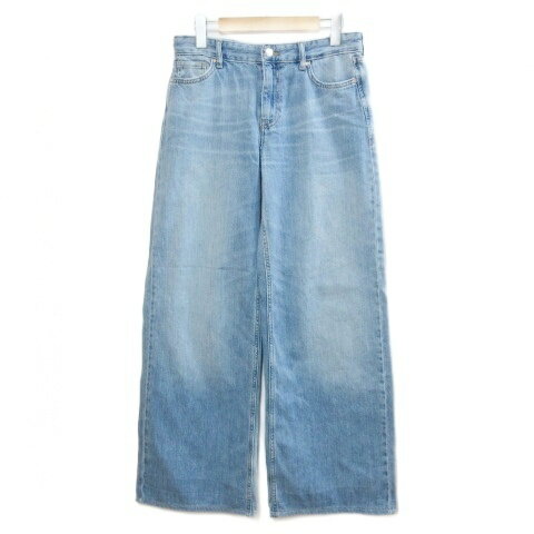 【中古】ザラ ZARA ワイドデニムパンツ ジーンズ EUR38 USA4 MEX28 165/66A M相当 ライトブルー /X レディース 【ベクトル 古着】 260505