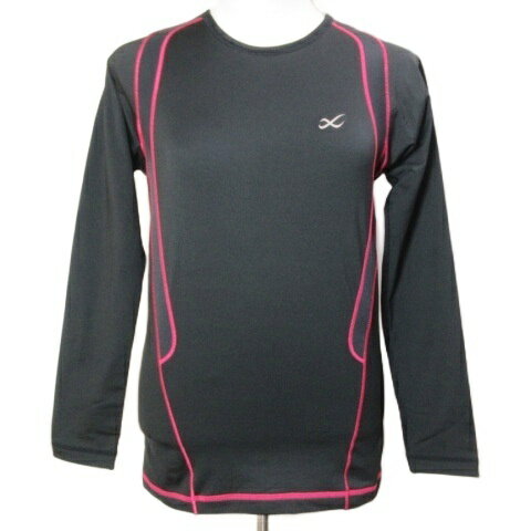 Tops - 【中古】cw-x ワコール 美品 トップス JAY221 柔流 裏起毛 スポーツウエア 長袖 ストレッチ ロゴ L ブラック ピンク /X レディース 【ベクトル 古着】 260428