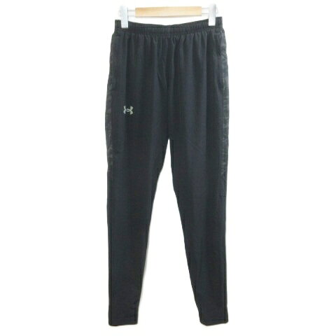 【中古】アンダーアーマー UNDER ARMOUR ベースボール ヤード ストレッチウーブン パンツ スポーツウェア STORM ルーズ 裏メッシュ プリント ウエストゴム SM 黒 ブラック 1371963 /X メンズ 【ベクトル 古着】 260525ブランドアンダーアーマー UNDER ARMOUR表記サイズSM実寸サイズウエスト：64-84cm　もも幅：26cm　裾幅：11.5cm　股上：24cm　股下：74cm　　素材本体 ポリエステル87%、ポリウレタン13% 切替 ポリエステル100% 裏地 ポリエステル100%色黒 ブラック仕様透け感：なし 裏地：あり 伸縮性：あり 光沢感：なし 生地の厚さ：普通 ウエストゴム、ドローストリング ジップポケットあり 裾ジップ 状態右ふくらはぎに1.5cm程度の薄い汚れがございますが、その他に目立ったダメージはなく、問題なくご使用いただける商品です。 ※あくまでも中古品ですので掲載写真や記載内容をご確認いただき、ご理解の上ご購入ください。備考品番：1371963商品のお問い合わせの回答を休止しております。＊各商品ページの商品詳細等をご確認の上ご購入ください。【中古】アンダーアーマー UNDER ARMOUR ベースボール ヤード ストレッチウーブン パンツ スポーツウェア STORM ルーズ 裏メッシュ プリント ウエストゴム SM 黒 ブラック 1371963 /X メンズ 【ベクトル 古着】 260525状態ランク　”AB”詳細については、下記および「状態ランクについて」ページをご覧ください。未使用・新品の商品ほぼ新品同様の商品使用感が少なく、かなり状態の良い商品使用感はあるが、傷や汚れの少ない商品使用感の他、傷や汚れが見られる商品かなり大きな傷みがある難あり商品※S〜CランクはUSED品となりますので、使用感をご理解の上でご入札下さい。状態ランクについてinformationブランドアンダーアーマー UNDER ARMOUR表記サイズSM実寸サイズウエスト：64-84cm　もも幅：26cm　裾幅：11.5cm　股上：24cm　股下：74cm　　素材本体 ポリエステル87%、ポリウレタン13% 切替 ポリエステル100% 裏地 ポリエステル100%色黒 ブラック仕様透け感：なし 裏地：あり 伸縮性：あり 光沢感：なし 生地の厚さ：普通 ウエストゴム、ドローストリング ジップポケットあり 裾ジップ 状態右ふくらはぎに1.5cm程度の薄い汚れがございますが、その他に目立ったダメージはなく、問題なくご使用いただける商品です。 ※あくまでも中古品ですので掲載写真や記載内容をご確認いただき、ご理解の上ご購入ください。備考品番：1371963商品のお問い合わせの回答を休止しております。＊各商品ページの商品詳細等をご確認の上ご購入ください。本商品は一点物です他サイトや店舗にて販売している商品です。多少のお時間差にて欠品になることもございます。予めご了承頂ますようお願い致します。ベクトル・サイズガイドはこちらこの商品と同じブランドの商品を見る