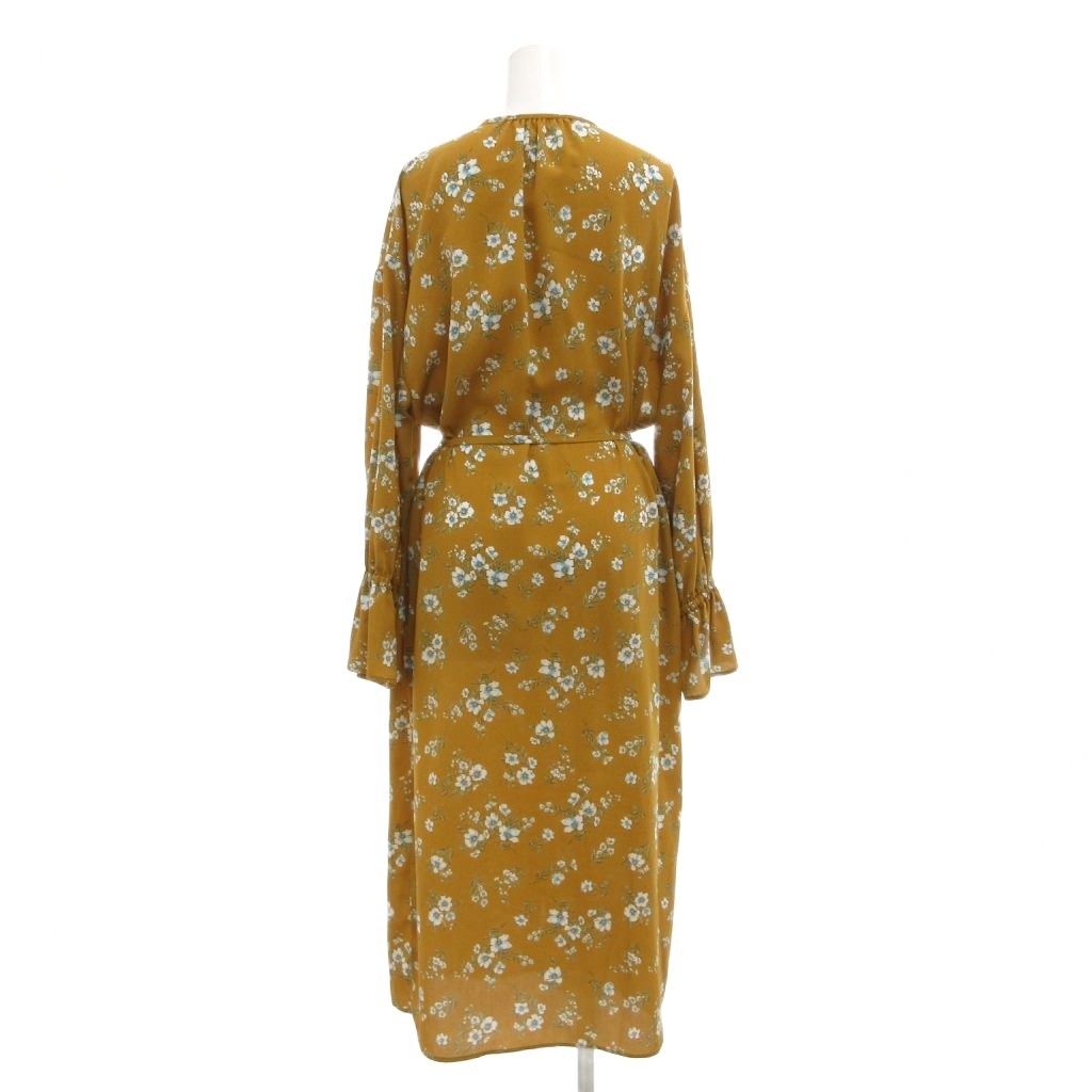 【中古】ナノユニバース nano universe ロングシャツワンピース 38 マスタード 小花柄 長袖 ウエストリボン /SX レディース 【ベクトル 古着】 260527 auc-vector-20994494 ブランド古着の買取販売ベクトル サンプル画像2