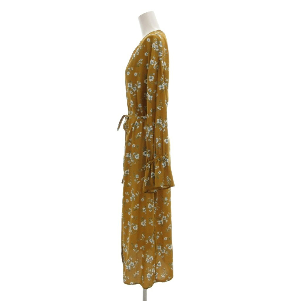 【中古】ナノユニバース nano universe ロングシャツワンピース 38 マスタード 小花柄 長袖 ウエストリボン /SX レディース 【ベクトル 古着】 260527 auc-vector-20994494 ブランド古着の買取販売ベクトル サンプル画像3