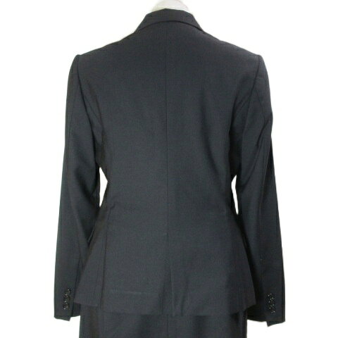 【中古】パーソンズ PERSON'S スーツスタイル SUITS STYLE リクルートスーツ テーラードジャケット 背抜き タイトスカート ひざ丈 ウール 9 M相当 黒 ブラック /X レディース 【ベクトル 古着】 260603 3