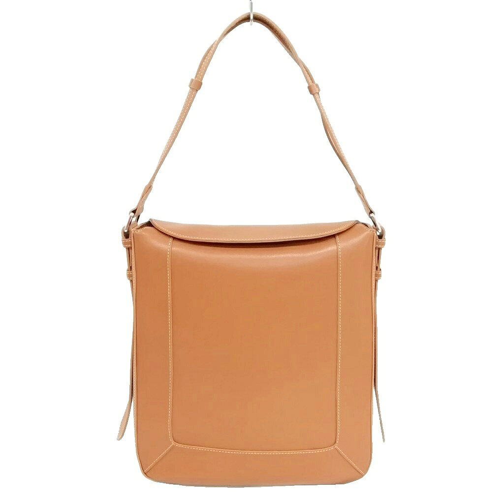 L'Avenir ラヴェニール Mael Square Shoulder Bag Smooth スクエア ショルダーバッグ ブラウン 美品 メンズ レディース  260611