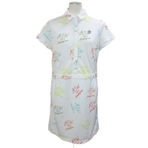 【中古】マンシングウェア MUNSINGWEAR 20SS ポロワンピース ゴルフウェア 半袖 ひざ丈 総ロゴ M ホワイト系 MGWPJJ01 /X レディース 【ベクトル 古着】 260811ブランドマンシングウェア MUNSINGWEAR表記サイズM実寸サイズ肩幅：35cm　身幅：41cm　袖丈：15cm　総丈：83cm　　素材表地 ポリエステル61%、複合繊維(ポリエステル/ポリプロピレン)39% 裏地 ポリエステル100%色白系 ホワイト系仕様透け感：ややあり 裏地：スカート部分あり 伸縮性：あり 光沢感：なし 生地の厚さ：薄め スリットポケットあり 状態腹部中央に1.5cm程度の薄い茶色のシミがございます。 その他に目立ったダメージはなく、問題なくご使用いただける商品です。 ※あくまでも中古品ですので掲載写真や記載内容をご確認いただき、ご理解の上ご購入ください。備考20SS 品番：MGWPJJ01商品のお問い合わせの回答を休止しております。＊各商品ページの商品詳細等をご確認の上ご購入ください。【中古】マンシングウェア MUNSINGWEAR 20SS ポロワンピース ゴルフウェア 半袖 ひざ丈 総ロゴ M ホワイト系 MGWPJJ01 /X レディース 【ベクトル 古着】 260811状態ランク　”AB”詳細については、下記および「状態ランクについて」ページをご覧ください。未使用・新品の商品ほぼ新品同様の商品使用感が少なく、かなり状態の良い商品使用感はあるが、傷や汚れの少ない商品使用感の他、傷や汚れが見られる商品かなり大きな傷みがある難あり商品※S〜CランクはUSED品となりますので、使用感をご理解の上でご入札下さい。状態ランクについてinformationブランドマンシングウェア MUNSINGWEAR表記サイズM実寸サイズ肩幅：35cm　身幅：41cm　袖丈：15cm　総丈：83cm　　素材表地 ポリエステル61%、複合繊維(ポリエステル/ポリプロピレン)39% 裏地 ポリエステル100%色白系 ホワイト系仕様透け感：ややあり 裏地：スカート部分あり 伸縮性：あり 光沢感：なし 生地の厚さ：薄め スリットポケットあり 状態腹部中央に1.5cm程度の薄い茶色のシミがございます。 その他に目立ったダメージはなく、問題なくご使用いただける商品です。 ※あくまでも中古品ですので掲載写真や記載内容をご確認いただき、ご理解の上ご購入ください。備考20SS 品番：MGWPJJ01商品のお問い合わせの回答を休止しております。＊各商品ページの商品詳細等をご確認の上ご購入ください。本商品は一点物です他サイトや店舗にて販売している商品です。多少のお時間差にて欠品になることもございます。予めご了承頂ますようお願い致します。ベクトル・サイズガイドはこちらこの商品と同じブランドの商品を見る