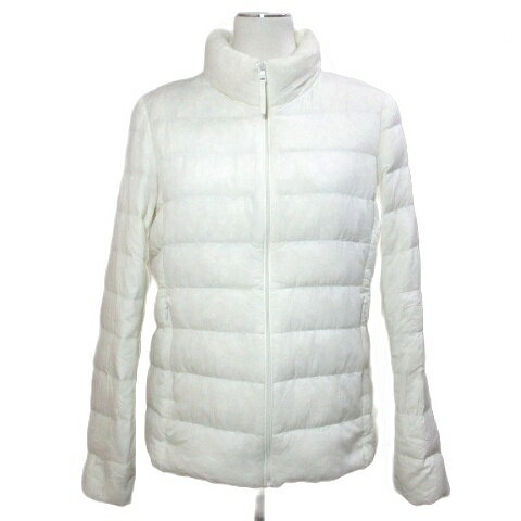【中古】ユニクロ UNIQLO 18AW ウルトラライトダウンジャケット ジップアップ スタンドカラー ナイロン M オフホワイト 211-409112 /X レディース 【ベクトル 古着】 260826