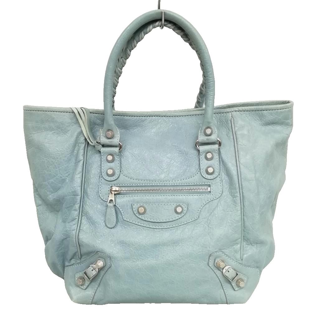 【中古】バレンシアガ BALENCIAGA 309537 GIANT SUNDAY ジャイアントサンデー トートバッグ ブルー系 レディース 【ベクトル 古着】 260901