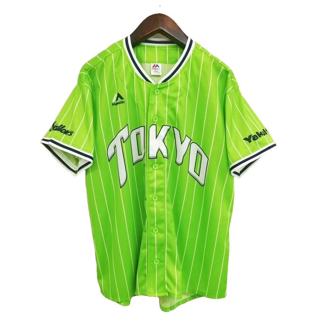 【中古】マジェスティック MAJESTIC ヤクルトスワローズ 2017年 燕パワー ユニフォーム 美品 FREE グリーン系 メンズ 【ベクトル 古着】 260917