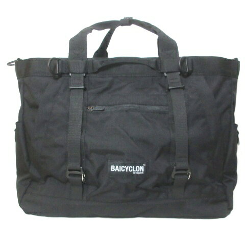 【中古】バイシクロン バイ バッグジャック BAICYCLON by bagjack TOTE BAG 500D CORDURA NYLON トートバッグ 大容量 PC収納 鞄 黒 ブラック ユニセックス /X メンズ レディース 【ベクトル 古着】 261012実寸サイズ持ち手の長さ：40cm　ヨコ：50cm　タテ：32cm　マチ：16cm　ショルダーの長さ：-cm　　素材ナイロン色黒 ブラック仕様開閉 ファスナー 外側表面 ファスナーポケット×2 サイド オープンポケット×2 内側 PC収納×1、オープンポケット×2、ペンホルダー×1状態ショルダーストラップが欠損しています。 その他に目立ったダメージはなく、問題なくご使用いただける商品です。 ※あくまでも中古品ですので掲載写真や記載内容をご確認いただき、ご理解の上ご購入ください。付属品付属品なし商品のお問い合わせの回答を休止しております。＊各商品ページの商品詳細等をご確認の上ご購入ください。【中古】バイシクロン バイ バッグジャック BAICYCLON by bagjack TOTE BAG 500D CORDURA NYLON トートバッグ 大容量 PC収納 鞄 黒 ブラック ユニセックス /X メンズ レディース 【ベクトル 古着】 261012状態ランク　”AB”詳細については、下記および「状態ランクについて」ページをご覧ください。未使用・新品の商品ほぼ新品同様の商品使用感が少なく、かなり状態の良い商品使用感はあるが、傷や汚れの少ない商品使用感の他、傷や汚れが見られる商品かなり大きな傷みがある難あり商品※S〜CランクはUSED品となりますので、使用感をご理解の上でご入札下さい。状態ランクについてinformation実寸サイズ持ち手の長さ：40cm　ヨコ：50cm　タテ：32cm　マチ：16cm　ショルダーの長さ：-cm　　素材ナイロン色黒 ブラック仕様開閉 ファスナー 外側表面 ファスナーポケット×2 サイド オープンポケット×2 内側 PC収納×1、オープンポケット×2、ペンホルダー×1状態ショルダーストラップが欠損しています。 その他に目立ったダメージはなく、問題なくご使用いただける商品です。 ※あくまでも中古品ですので掲載写真や記載内容をご確認いただき、ご理解の上ご購入ください。付属品付属品なし商品のお問い合わせの回答を休止しております。＊各商品ページの商品詳細等をご確認の上ご購入ください。本商品は一点物です他サイトや店舗にて販売している商品です。多少のお時間差にて欠品になることもございます。予めご了承頂ますようお願い致します。ベクトル・サイズガイドはこちらこの商品と同じブランドの商品を見る