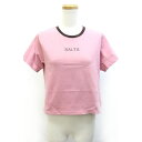 【中古】未使用品 ソルツ SALTS Tシャツ カットソー 英字 ロゴ 半袖 M ピンク /Z レディース 【ベクトル 古着】 210305(4)