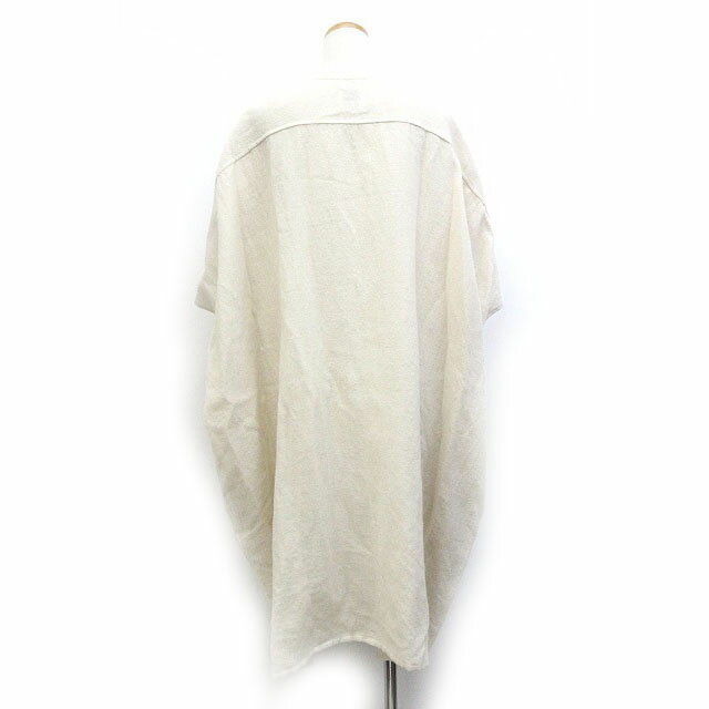 【中古】オネット Honnete オーバーサイズロングトップ HO-19AWT8 ワンピース 半袖 アイボリー /Z レディース 【ベクトル 古着】 220314