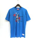 【中古】コカコーラ Coca Cola 2008 Tシャツ 再生ポリエステル使用 プリント 半袖 青 ブルー /Z メンズ レディース 【ベクトル 古着】 220422