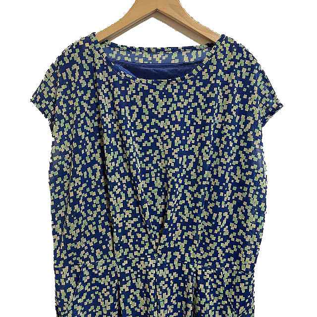 【中古】ハンチ HUNCH チュニック ワンピース ノースリーブ M ブルー グリーン 青 緑 /AG レディース 【ベクトル 古着】 230613