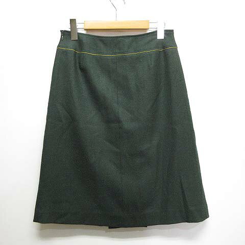 【中古】ロペピクニック ROPE Picnic ウール混 台形 スカート 38 深緑 グリーン フロントタック 裏地付き レディース 【ベクトル 古着】 231211 auc-vector-19578022 ブランド古着の買取販売ベクトル サンプル画像2