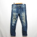 【中古】ジャパンブルージーンズ JAPAN BLUE JEANS Santa Monica ダメージ加工 デニム パンツ ジーンズ 31 インディゴ JB2400 ジッパーフライ 日本製 メンズ 【ベクトル 古着】 240329