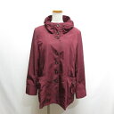 【中古】ノアジェ noa-ge 美品 カモフラ柄 迷彩柄 ブルゾン ジャケット M ボルドー 収納フード 裏地付き レディース 【ベクトル 古着】 250310