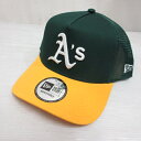 【中古】未使用品 ニューエラ NEW ERA 9FORTY A-Frame MLB オークランド アスレチックス ベースボール メッシュ キャップ 帽子 グリー...