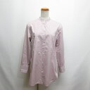 【中古】デミルクス ビームス Demi-Luxe BEAMS 長袖 バンドカラー シャツ チュニック ブラウス 36 薄紫 ラベンダー レディース 【ベクトル 古着】 250701