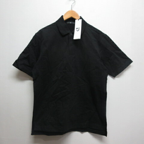 【中古】未使用品 ユニクロ UNIQLO ＋J リラックスフィット 半袖 ポロシャツ S 黒 ブラック JIL SANDER ジルサンダー タグ付き メンズ 【ベクトル 古着】 260310