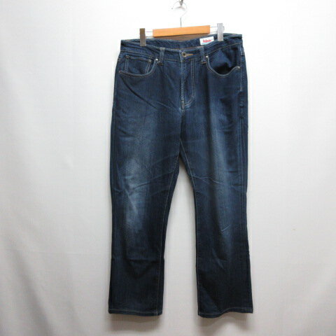[Used] Bobson Straight Denim Jeans, Size 32, Indigo, Soft Fit, Zipper Fly, Men's [Vector Used Clothing] 260430