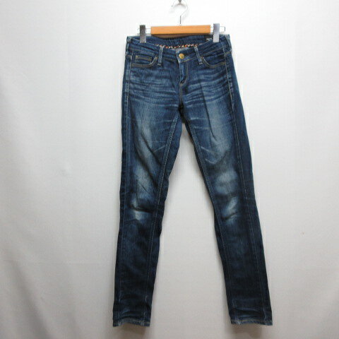 [Used] Something Low-Rise Skinny Denim Jeans, Size 26, Indigo, Stretch, Zipper Fly, Made in Japan, Women's [Vector Used Clothing] 260501