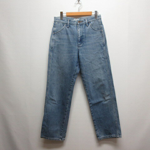 [중고] 랭글러 WRANGLER 미품 Kastane 카스타네 별주 스트레이트 데님 팬츠 청바지 M 블루 WL0701 지퍼 플라이 여성 [벡터 헌옷] 260603