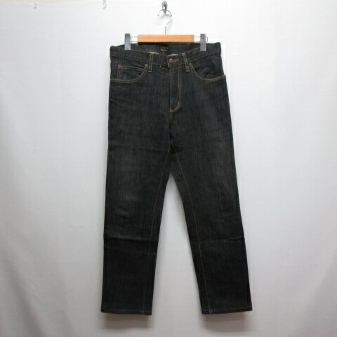 [Used] Wrangler WM0382 Straight Denim Jeans, Size 31, Black, Zipper Fly, Stretch, Men's [Vector Used Clothing] 260617