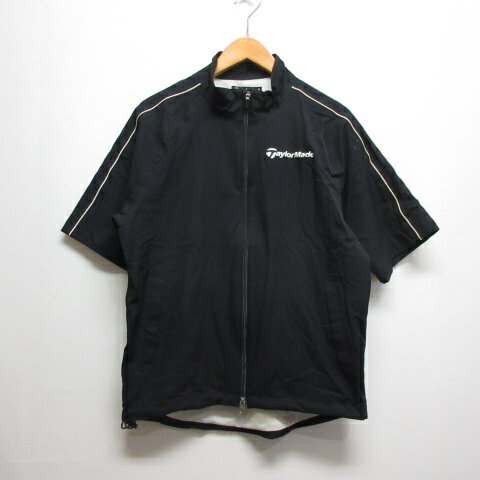 【中古】テーラーメイド TaylorMade ゴルフウェア 半袖 ジャケット ブルゾン M 黒 ...