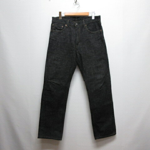 [Used] Levi's 505-09 Straight Denim Jeans, W32, Black, Made in Japan, Zipper Fly, Men's [Vector Used Clothing] 260622