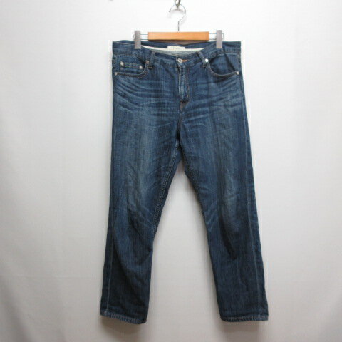 [Used] L'EQUIPE YOSHIE INABA Deux clé Tapered Denim Jeans, Size 38, Indigo, Soft Fit, Zipper Fly, Women's [Vector Used Clothing] 260628