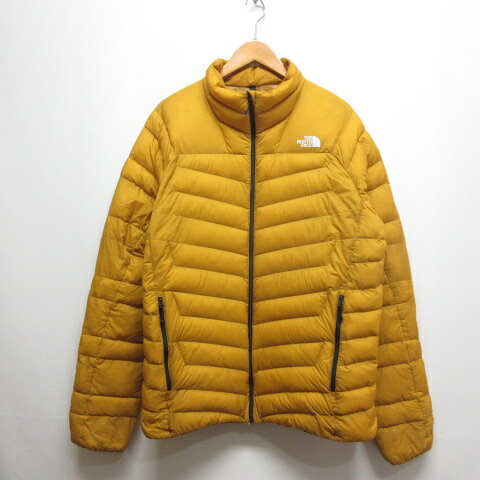 【中古】ザノースフェイス THE NORTH FACE サンダー ジャケット ダウン XXL ターメリック 黄 NY82312 軽量 ナイロン アウトドア 正規品 メンズ 【ベクトル 古着】 260928