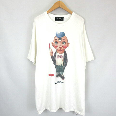 【中古】ミルクボーイ MILKBOY SICK BOY TEE 20163202 シックボーイ 半袖 Tシャツ 白 メンズ レディース 【ベクトル 古着】 240324