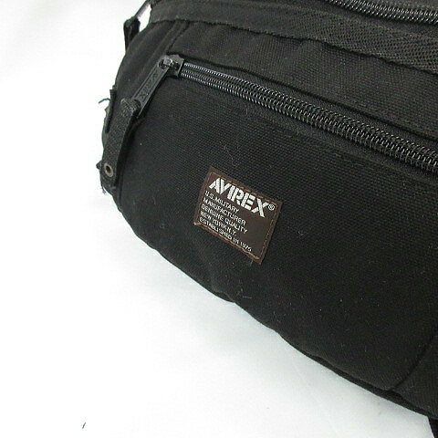 【中古】アヴィレックス AVIREX EAGLE AVX3521 2WAY ウエスト ワンショルダー バッグ 黒 ブラック かばん メンズ 【ベクトル 古着】 241103
