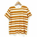 【中古】サウスヤーン south yarn ボーダー Tシャツ カットソー オレンジ メンズ 【ベクトル 古着】 250123
