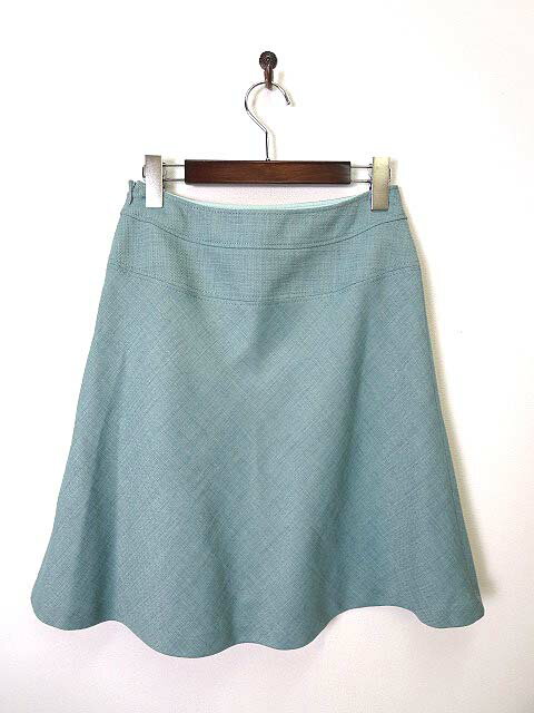 【中古】エンターテイナー Entertainer スカート フレア タック 前ボタン M 青緑 レディース 【ベクトル 古着】 190820 ベクトルプレミアム店