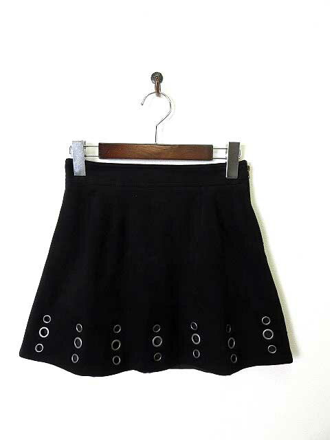 【中古】フォーエバー21 FOREVER21 スカート ミニ フレア スエード ハトメ M 黒 ブラック レディース 【ベクトル 古着】 191114 ベクトルプレミアム店のサムネイル