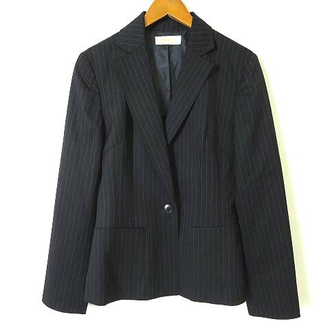 【中古】リスペック RESPEC ジャケット テーラード ピンストライプ 長袖 S 1 黒 ブラック グレー レディース 【ベクトル 古着】 210824 【中古】リスペック RESPEC ジャケット テーラード ピンストライプ 長袖 S 1 黒 ブラック グレー レディース 【ベクトル 古着】 210824