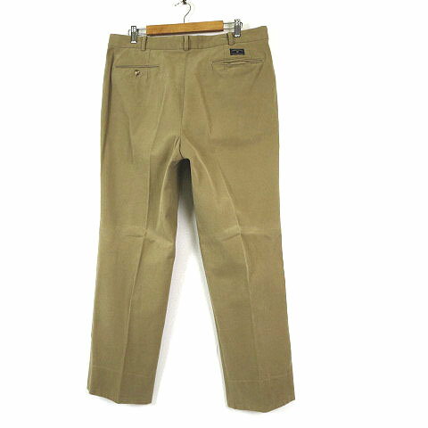 【中古】クロイドン CROYDOR パンツ スラックス タック 厚手 モールスキン ストレッチ 100cm ベージュ 大きいサイズ メンズ 【ベクトル 古着】 241126