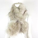 【中古】r.p.s ティペット マフラー フェイクファー オフ白 グレー レディース 【ベクトル 古着】 241227