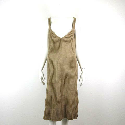 【中古】シックミューズ CHIC MUSE ワンピース リブ ニット キャミソール Vネック ロング M キャメルブラウン レディース 【ベクトル 古着】 250120 【中古】シックミューズ CHIC MUSE ワンピース リブ ニット キャミソール Vネック ロング M キャメルブラウン レディース 【ベクトル 古着】 250120