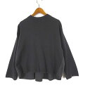 【中古】無印良品 良品計画 ニット カットソー 異素材 切替 ドロップショルダー 長袖 F チャコールグレー レディース 【ベクトル 古着】 250121