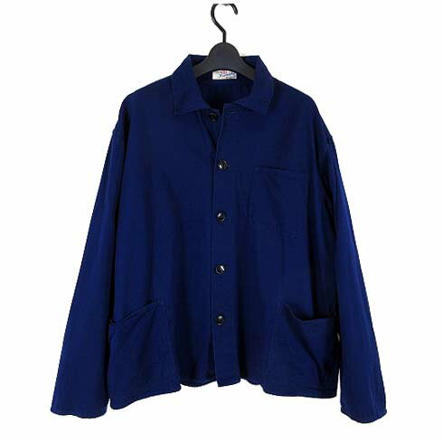 【中古】ヴィンテージ VINTAGE Friendship 友誼 70’S 70年代 シャツ ジャケット ワイドシルエット コットン 古着 レア 希少 M-L 56 青 ダークブルー ■KK メンズ 【ベクトル 古着】 250124