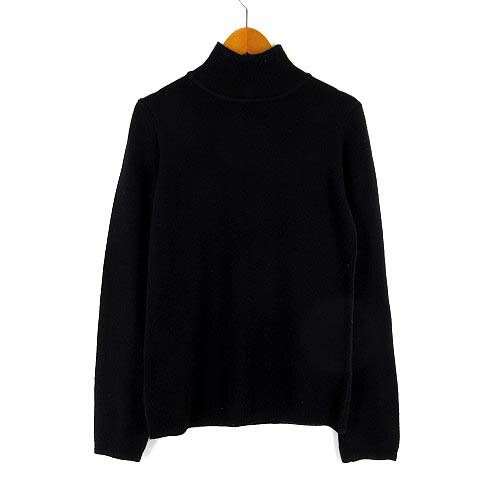 【中古】ブギウギ Boogie Woogie Basic ニット セーター ハイネック ストレッチ 長袖 M 黒 ブラック レ..