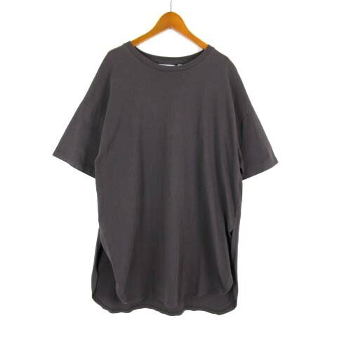 【中古】ニコアンド Niko and.. チュニック Tシャツ カットソー コットン オーバーサイズ ラウンドヘム ドロップショルダー 5分袖 半袖 L グレー レディース 【ベクトル 古着】 250415 【中古】ニコアンド Niko and.. チュニック Tシャツ カットソー コットン オーバーサイズ ラウンドヘム ドロップショルダー 5分袖 半袖 L グレー レディース 【ベクトル 古着】 250415