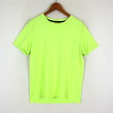 【中古】セオリー Theory プラス Tiny Tee Tシャツ ドライ メッシュ クルーネック ストレッチ 半袖 XS 黄緑 ネオングリーン 小さいサイズ スポーツウエア メンズ 【ベクトル 古着】 250516